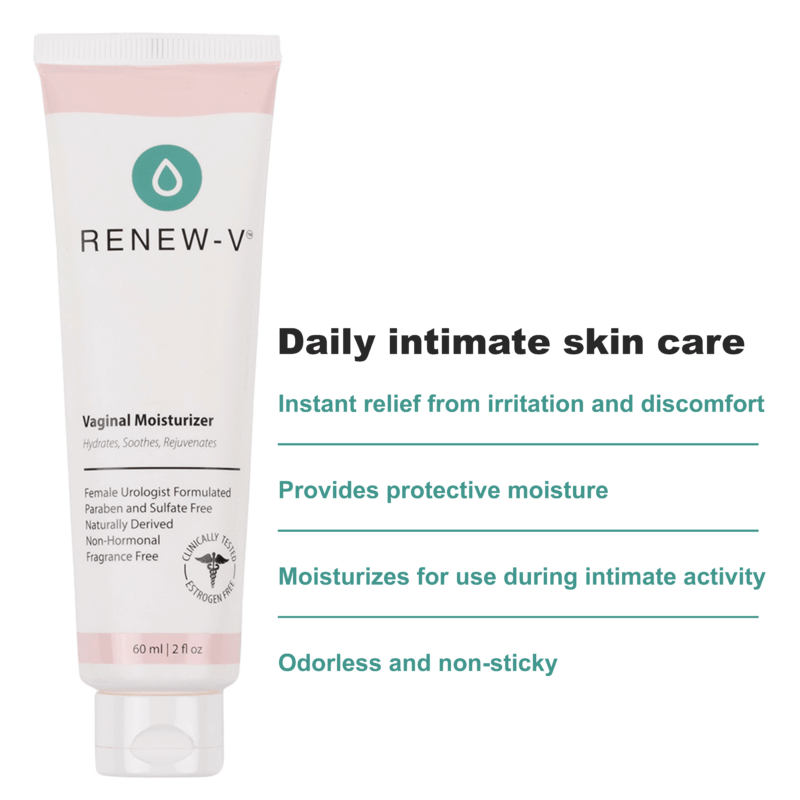 Renew-V all natural ingredients vulva balm and vaginal moisturizer. Great for daily intimate skin care
